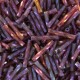 Miyuki twisted bugle beads 2x12mm Claret rainbow gold luster TW2012-302